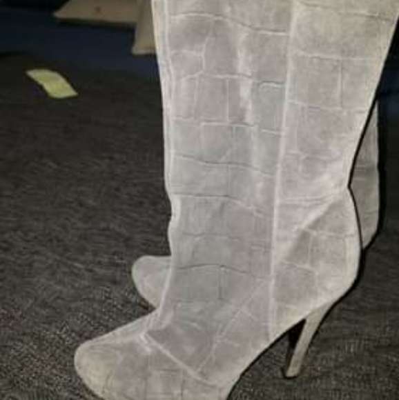 Shoes - Gray Thigh High Boots